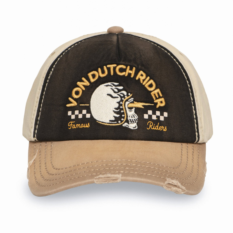 Casquette trucker avec filet adulte effet usé et broderie Xavier