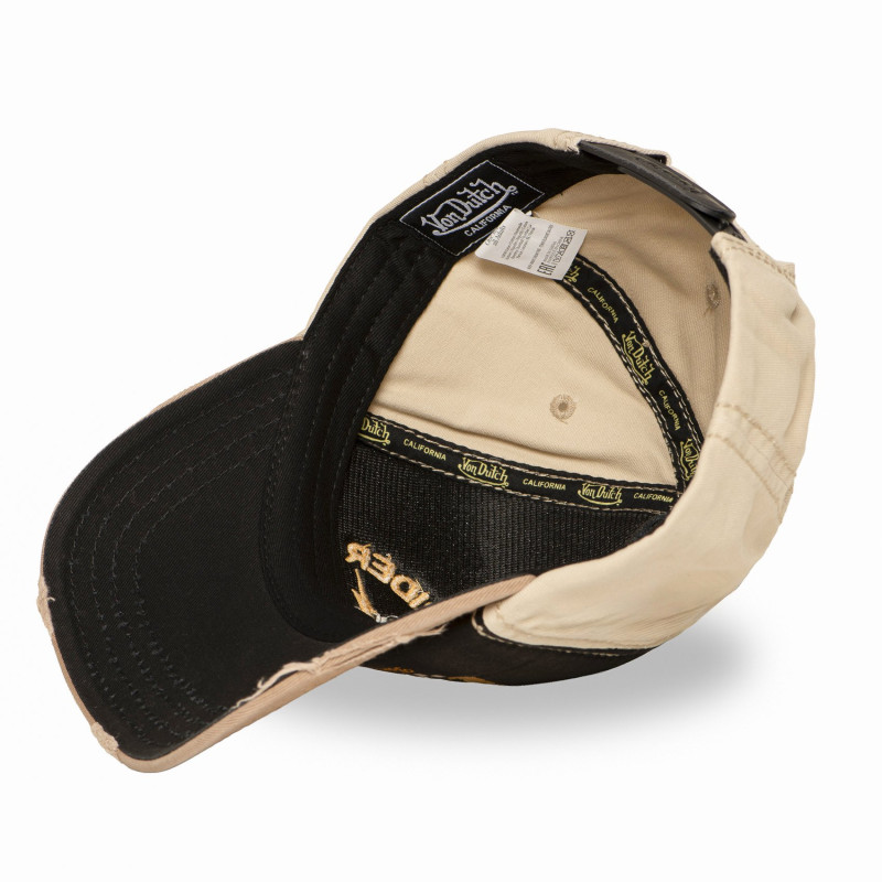 Casquette Vondutch Noire Baseball Snapback effet Usé XAVIER | Von Dutch