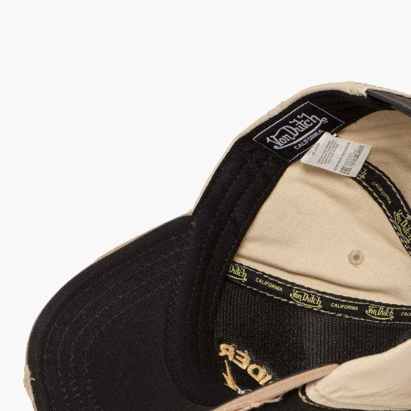 Casquette Vondutch Noire Baseball Snapback effet Usé XAVIER | Von Dutch