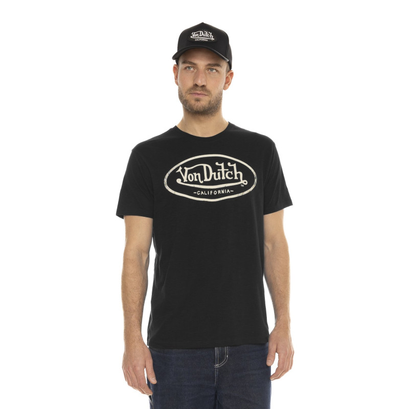 Tee Shirt Noir coupe Regular Col rond BRAD | Homme - Vondutch