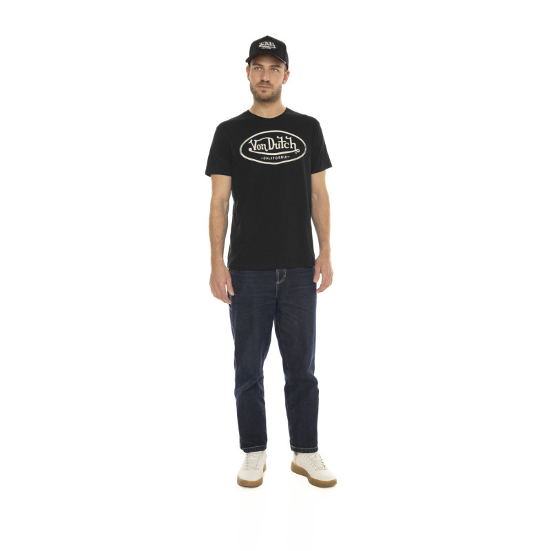 Tee Shirt Noir coupe Regular Col rond BRAD | Homme - Vondutch
