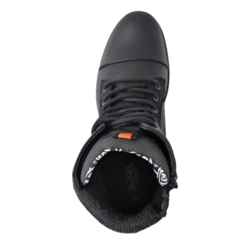 Boots Homme en Cuir Noir Fermeture Zippée doublure intérieure textile Vasco - Von Dutch