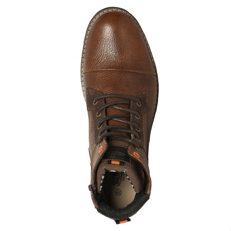 Boots Homme en Cuir Marron doublure intérieure textile Vasco - Von Dutch