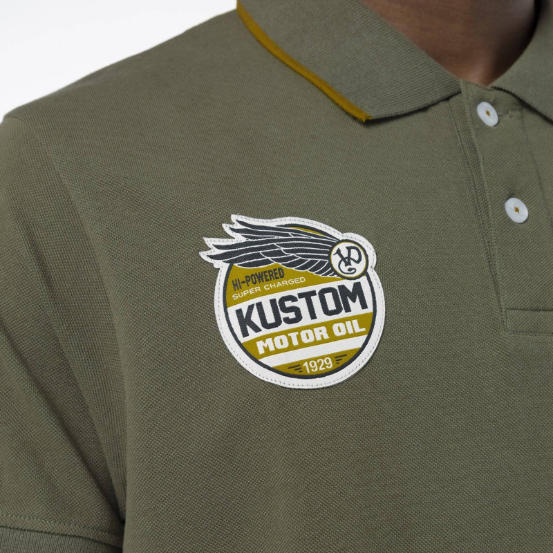 Polo Kaki coupe Regular Col boutonné KUST | homme - Vondutch