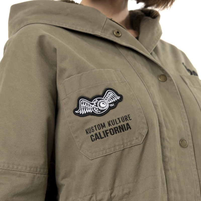 Blouson à capuche Fausse fourrure Hiver Marron SAHACA | Femme - Vondutch | Von Dutch