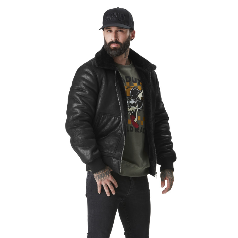 Blouson Fausse fourrure Hiver Noire FURY | Homme - Vondutch | Von Dutch