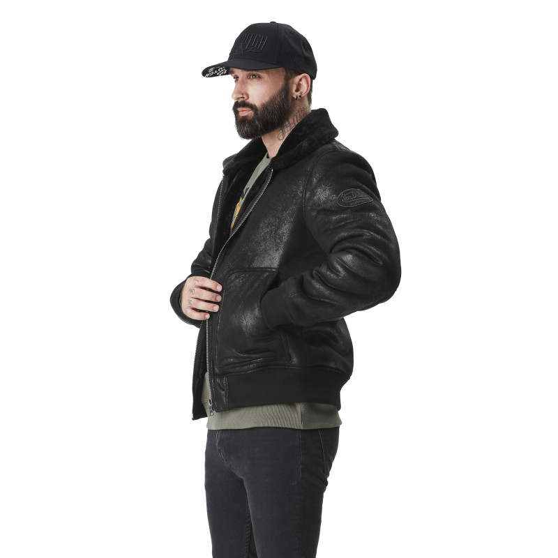 Blouson Fausse fourrure Hiver Noire FURY | Homme - Vondutch | Von Dutch