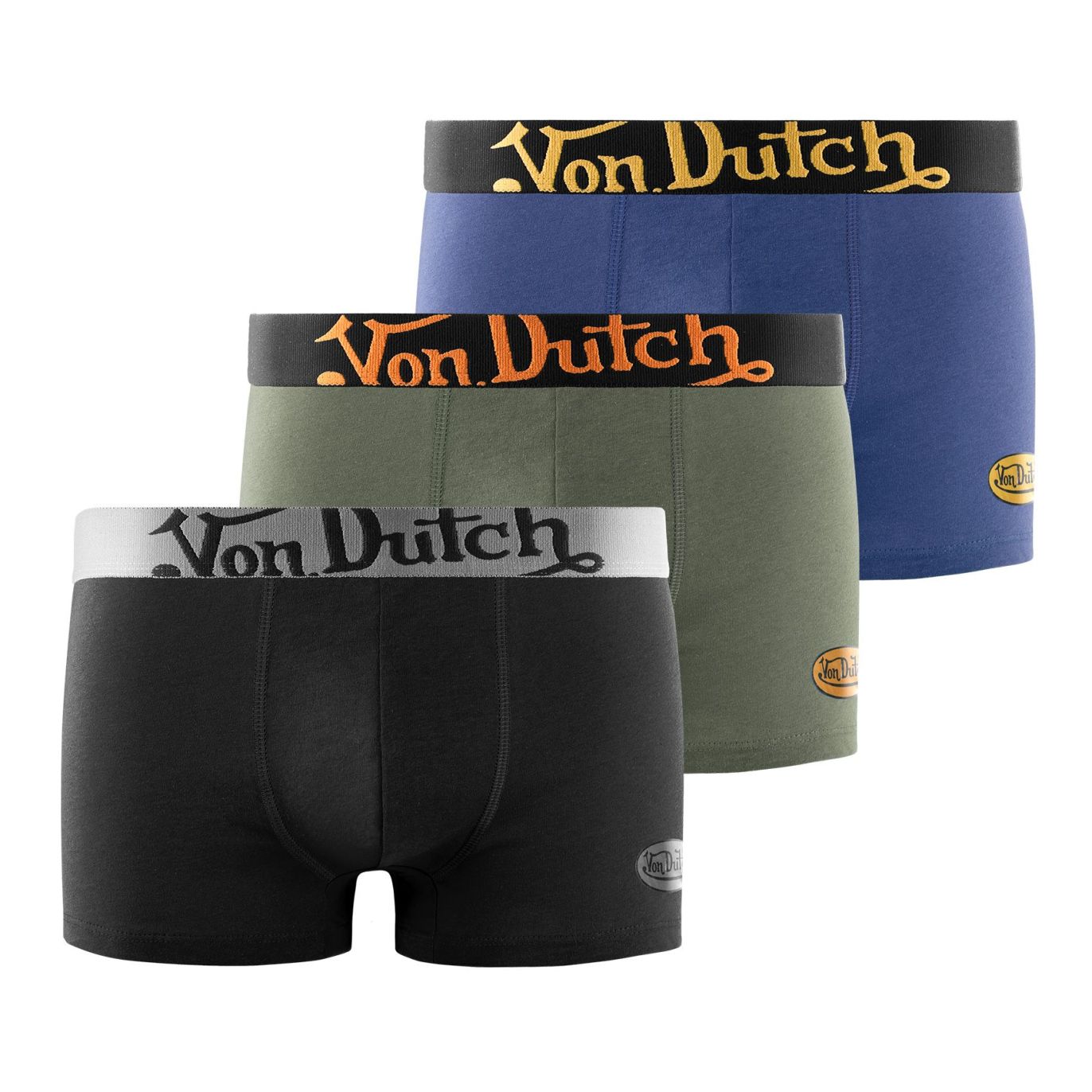 Lot de 3 Boxers homme Coton Kaki | Vondutch