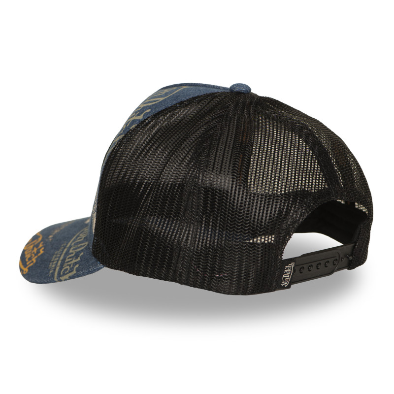Casquette Vondutch Bleue Trucker Snapback en Denim CAFE | Von Dutch