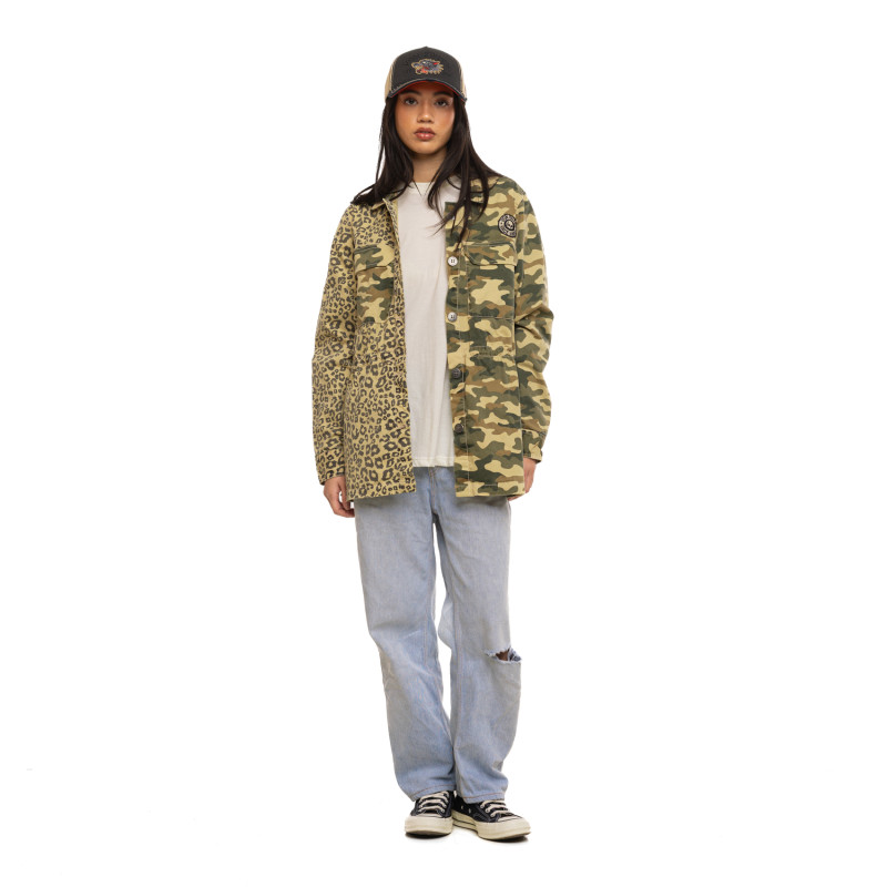 Veste Worker effet Délavé Mi saison Kaki BI-COLOR | Femme - Vondutch | Von Dutch