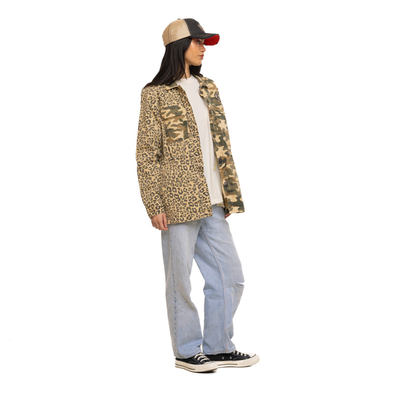 Veste Worker effet Délavé Mi saison Kaki BI-COLOR | Femme - Vondutch | Von Dutch