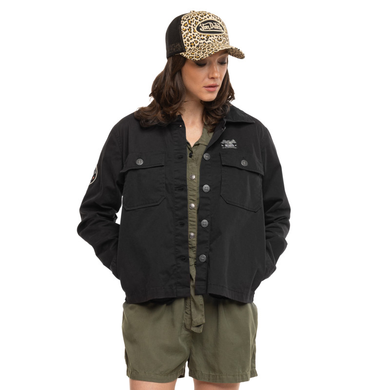 Blouson effet Délavé Mi saison Noire ENDLESS | Femme - Vondutch | Von Dutch