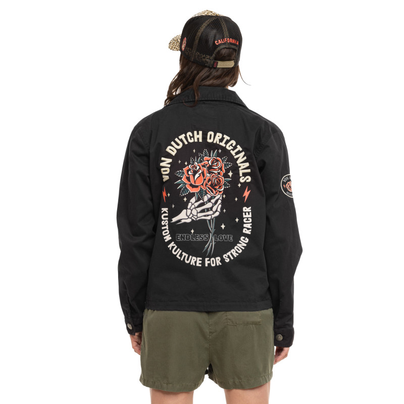 Blouson effet Délavé Mi saison Noire ENDLESS | Femme - Vondutch