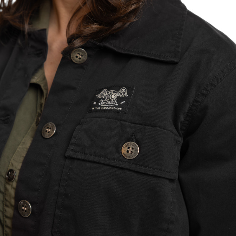 Blouson effet Délavé Mi saison Noire ENDLESS | Femme - Vondutch | Von Dutch