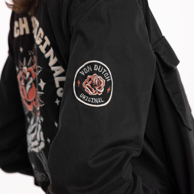 Blouson effet Délavé Mi saison Noire ENDLESS | Femme - Vondutch | Von Dutch