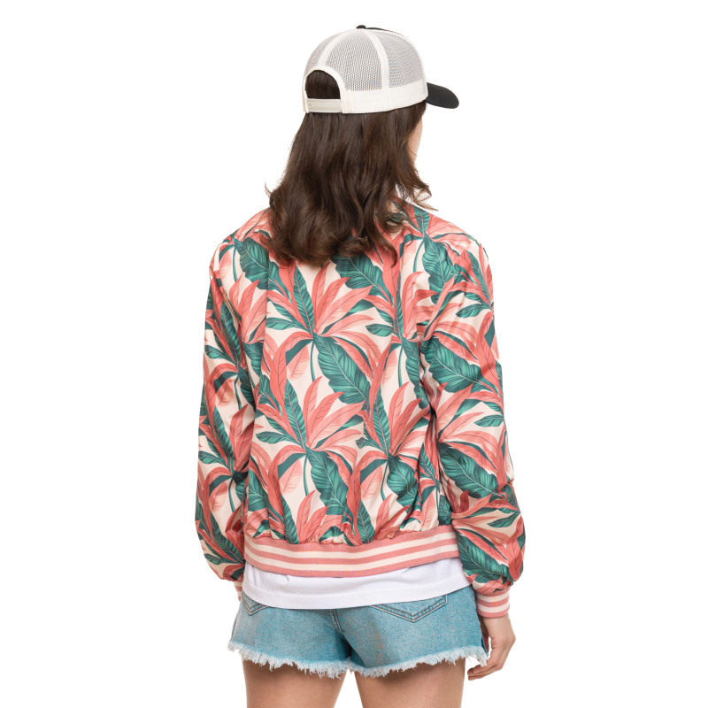 Bombers Satin Mi saison Rose TROPICAL | Femme - Vondutch