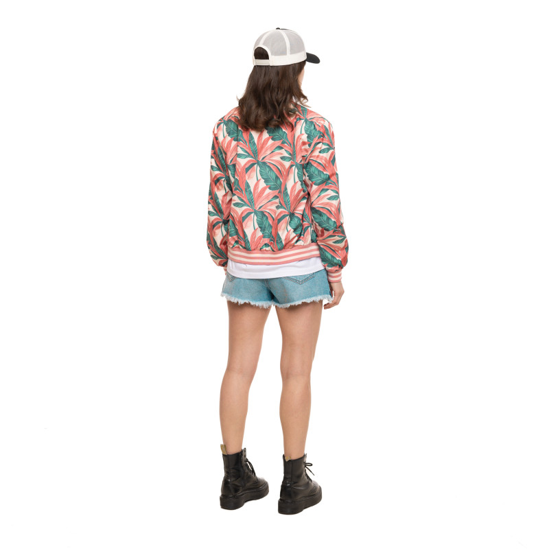 Bombers Satin Mi saison Rose TROPICAL | Femme - Vondutch | Von Dutch