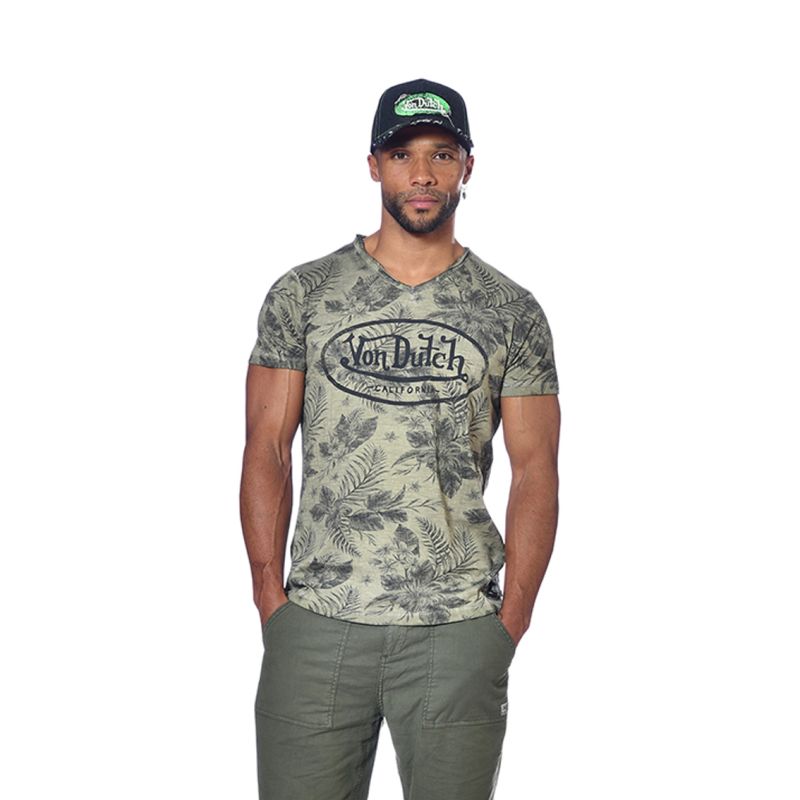 T-shirt homme col V Ron en coton