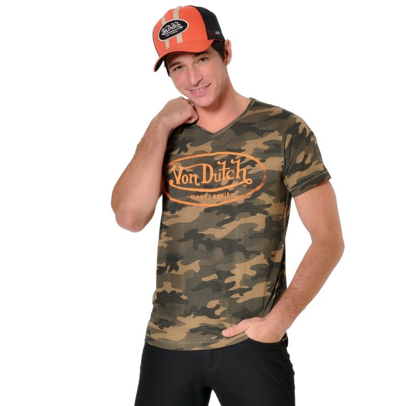 T-shirt Von Dutch homme col V Ron