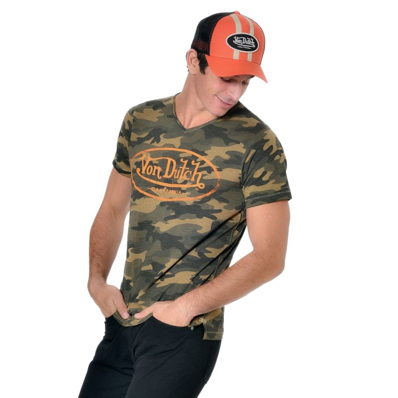 T-shirt Von Dutch homme col V Ron