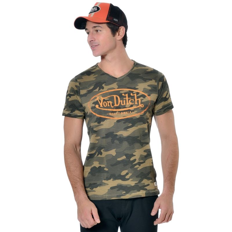 T-shirt Von Dutch homme col V Ron