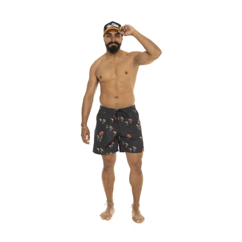 Boardshort homme allover Squelette et Palmier
