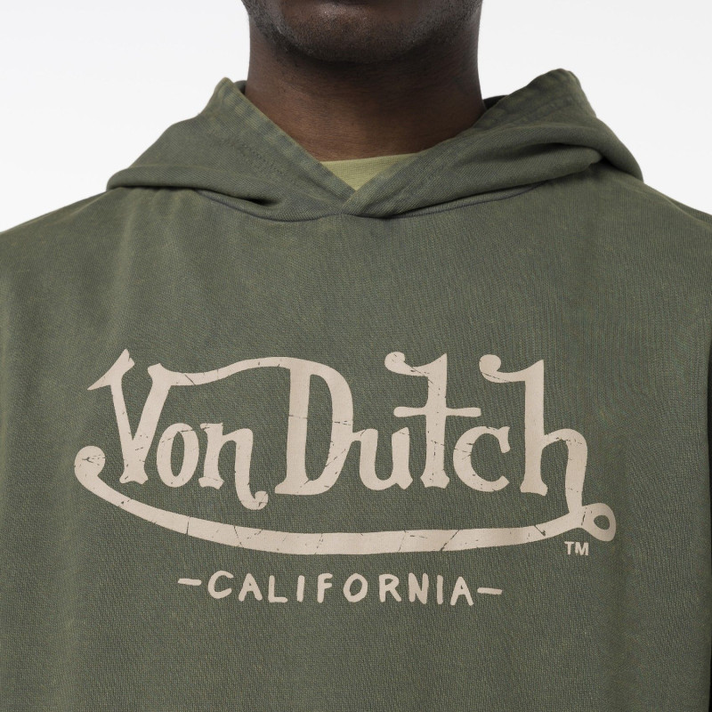 Sweat à capuche homme terry en acid wash Youth