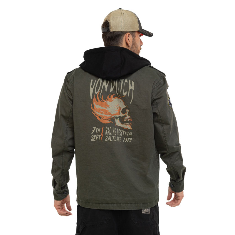 Veste à capuche Mi saison Kaki SALT | Homme - Vondutch | Von Dutch