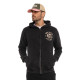 Sweat zippé homme à capuche french terry effet acid wash Viny