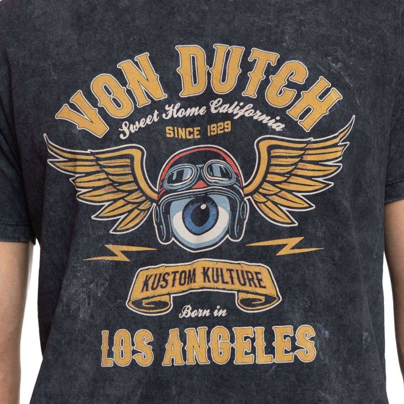 T-shirt homme col rondRegular fit en Jersey effet Acid wash Seeing