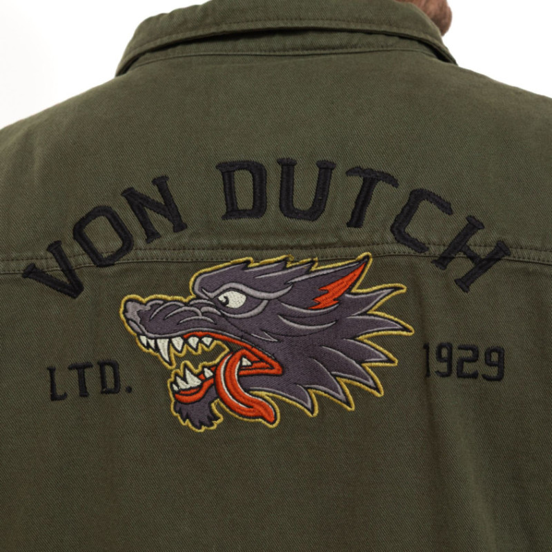 Sur-chemise homme en twill avec broderie Wall