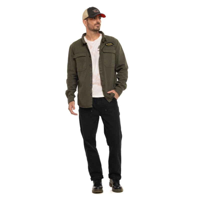 Sur-chemise homme en twill avec broderie Wall