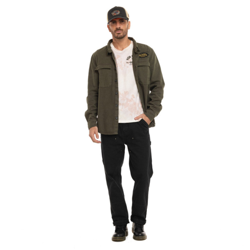 Sur-chemise homme en twill avec broderie Wall