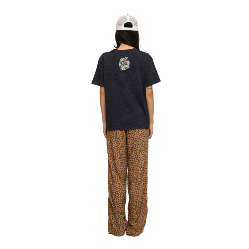 T-shirt femme col rond regular acid wash print devant et dos Eagle - Photo 6