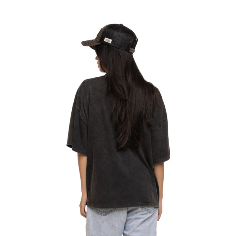 T-shirt femme oversize col rond lava dye print devant Road - Photo 3