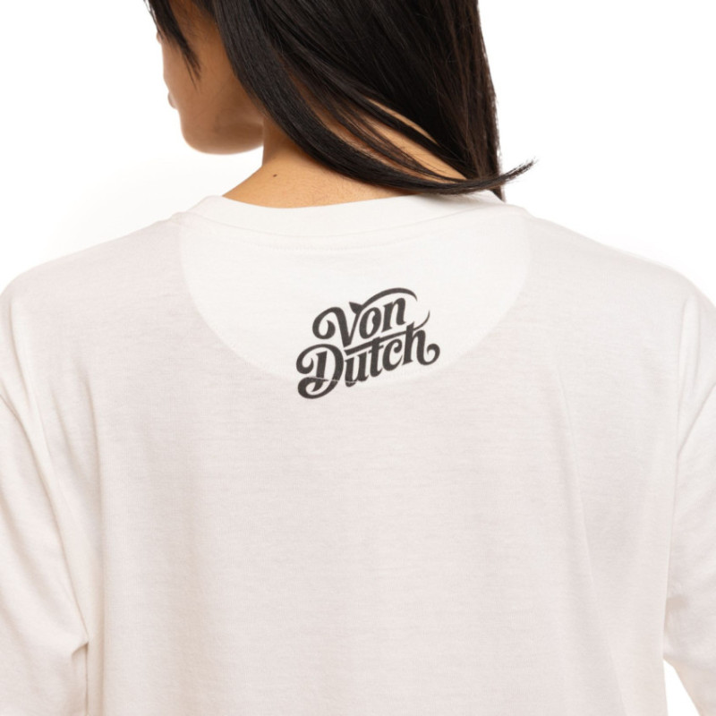 T-shirt femme fluide col rond print devant et dos Sun - Photo 4