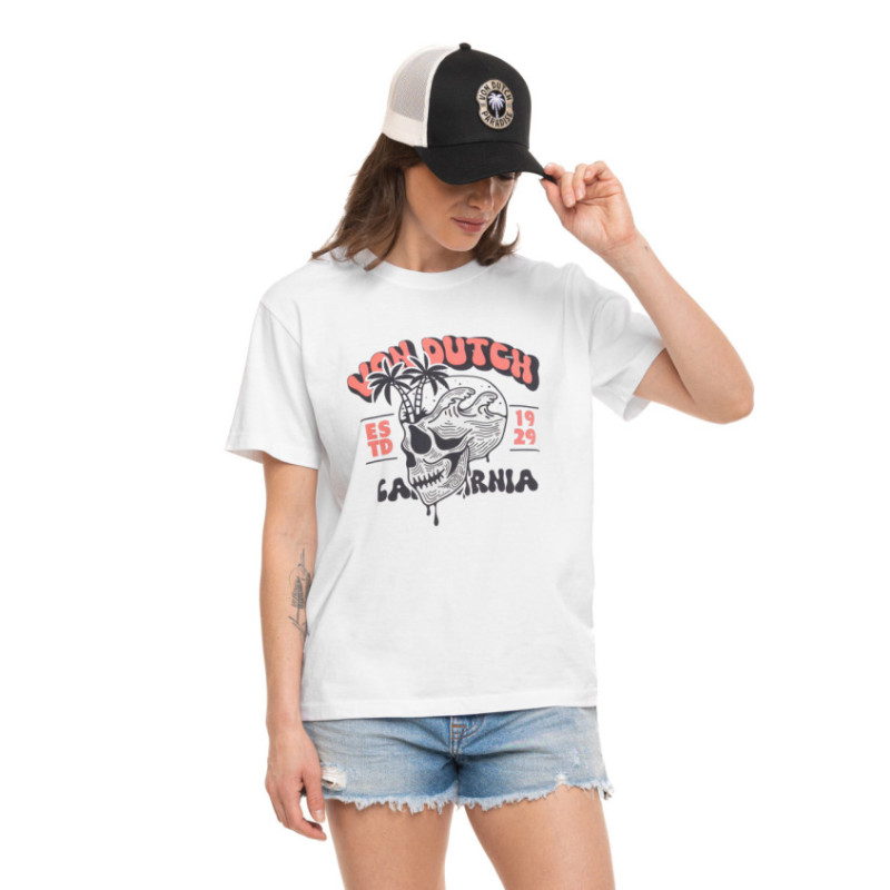T-shirt femme regular col rond print devant Vacation