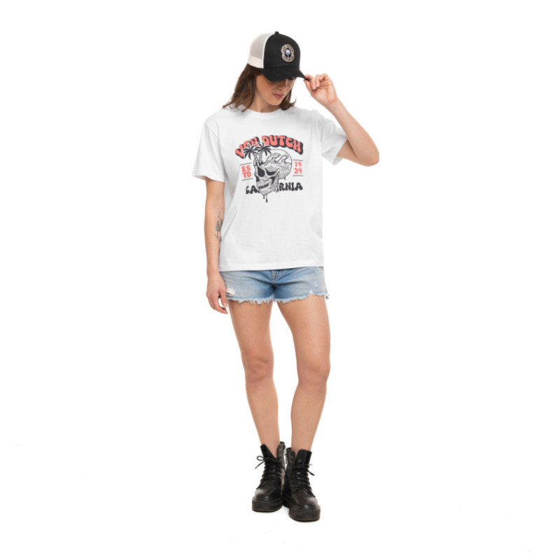 T-shirt femme regular col rond print devant Vacation