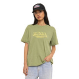 T-shirt femme regular col rond print devant Wash
