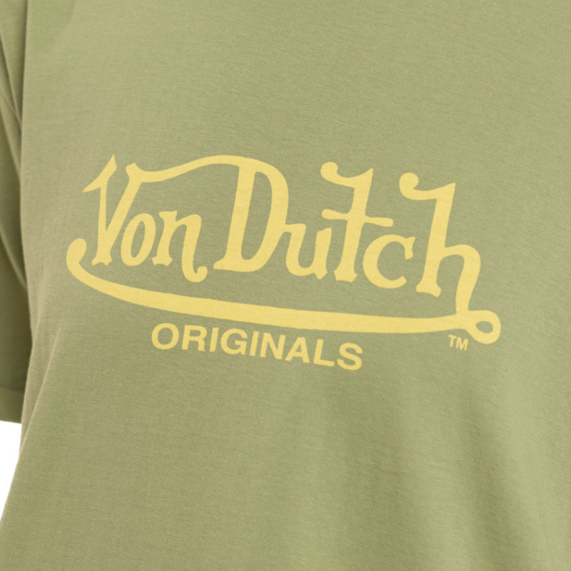 T-shirt femme regular col rond print devant Wash