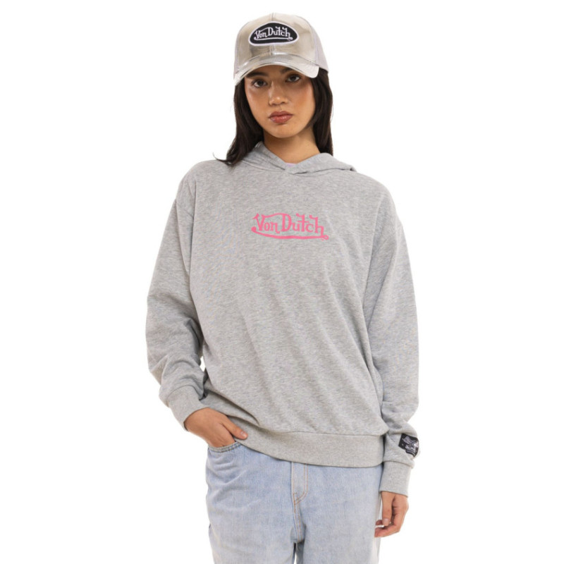 Sweat à capuche femme fr. terry 280GSM touché pêche print devant Lova - Photo 1