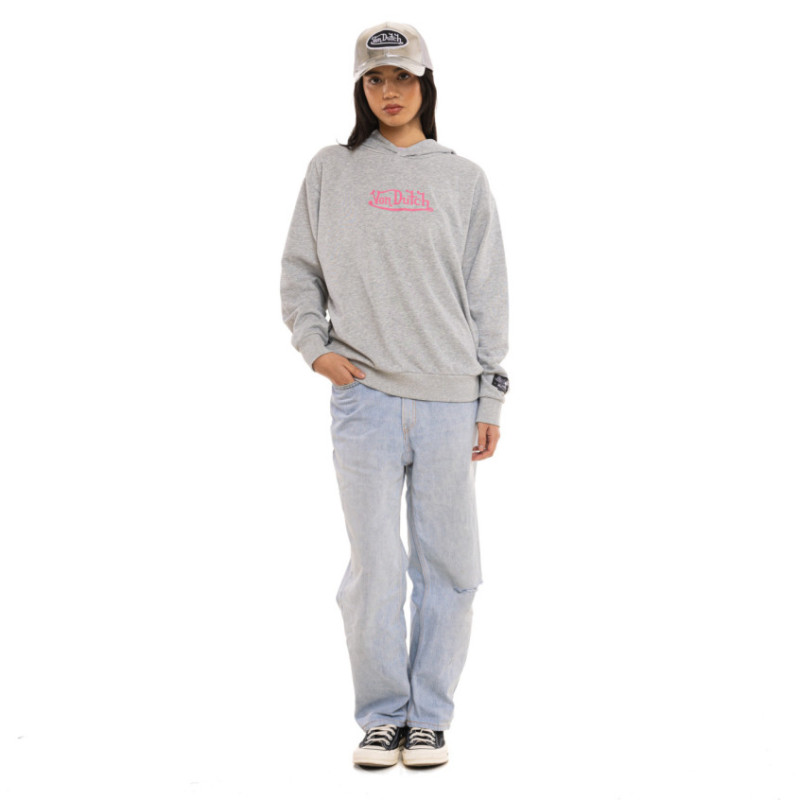 Sweat à capuche femme fr. terry 280GSM touché pêche print devant Lova - Photo 4