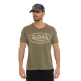 Tee Shirt Kaki coupe Regular Col V effet Flammé RON | Homme - Vondutch