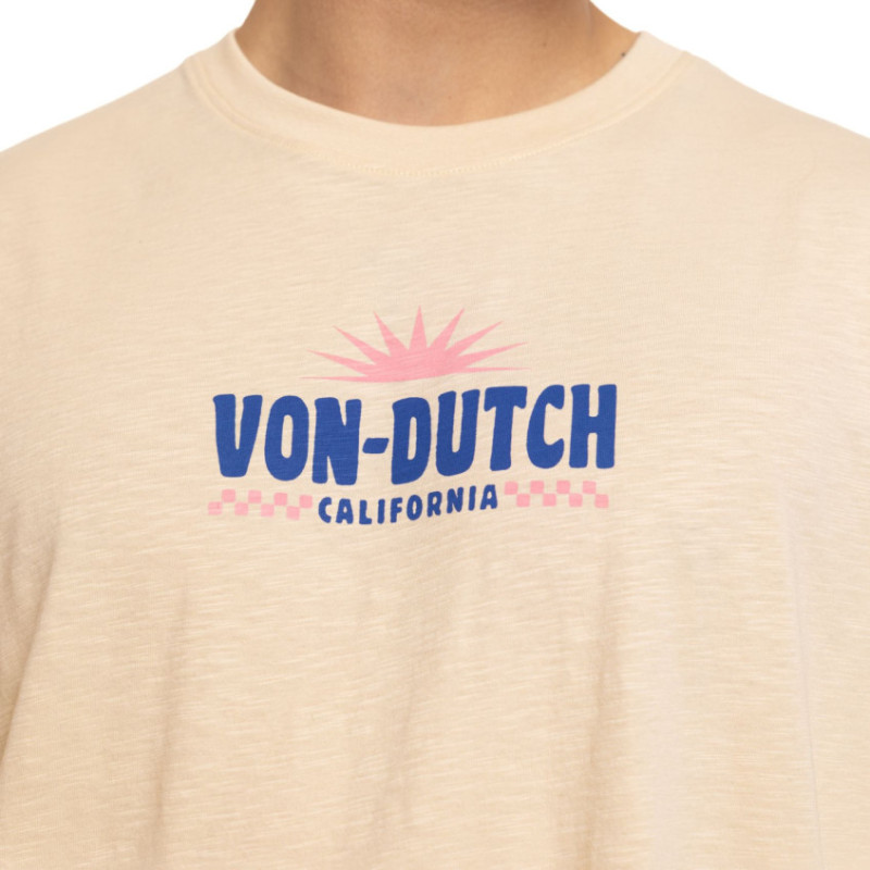 T-shirt homme col rond relax fit slub en jersey California - Photo 2