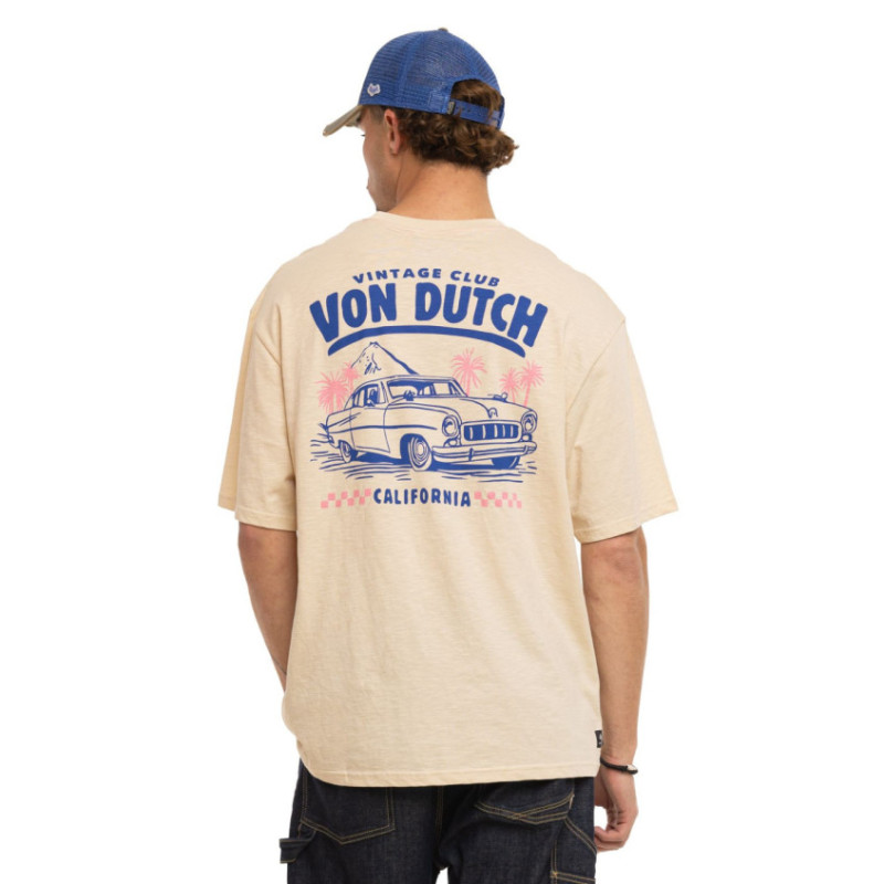 T-shirt homme col rond relax fit slub en jersey California - Photo 3