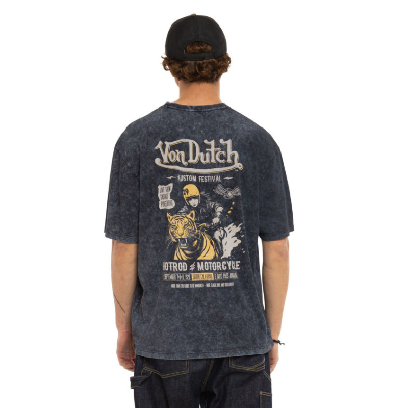 T-shirt homme col rond relax fit acid wash Pass - Photo 3