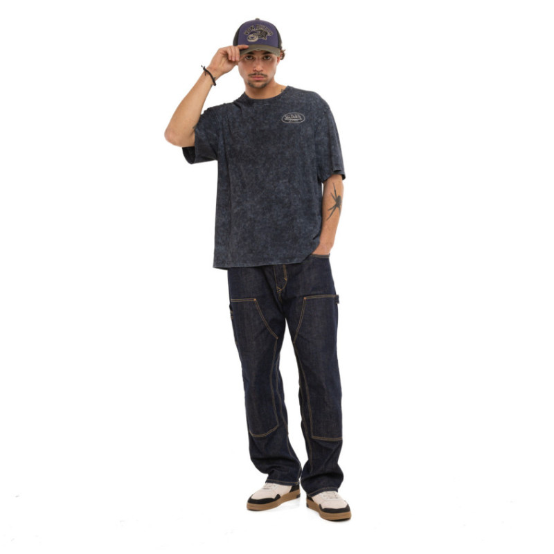 T-shirt homme col rond relax fit acid wash Pass - Photo 5