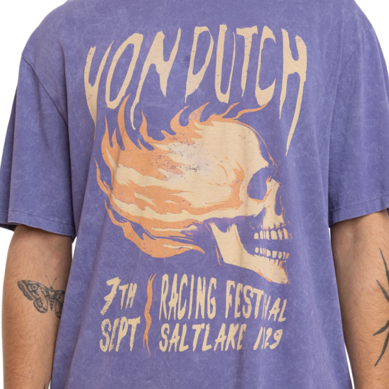 T-shirt homme relax fit col rond en jersey acid wash Poster - Photo 2