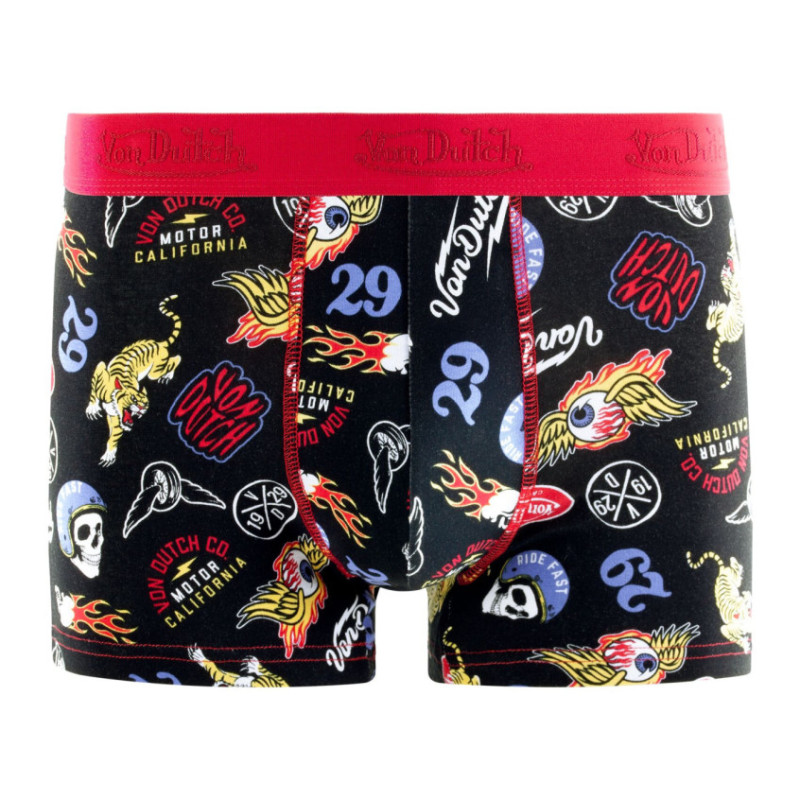Lot de 4 boxers homme en coton uni et imprimé AOP - Photo 3
