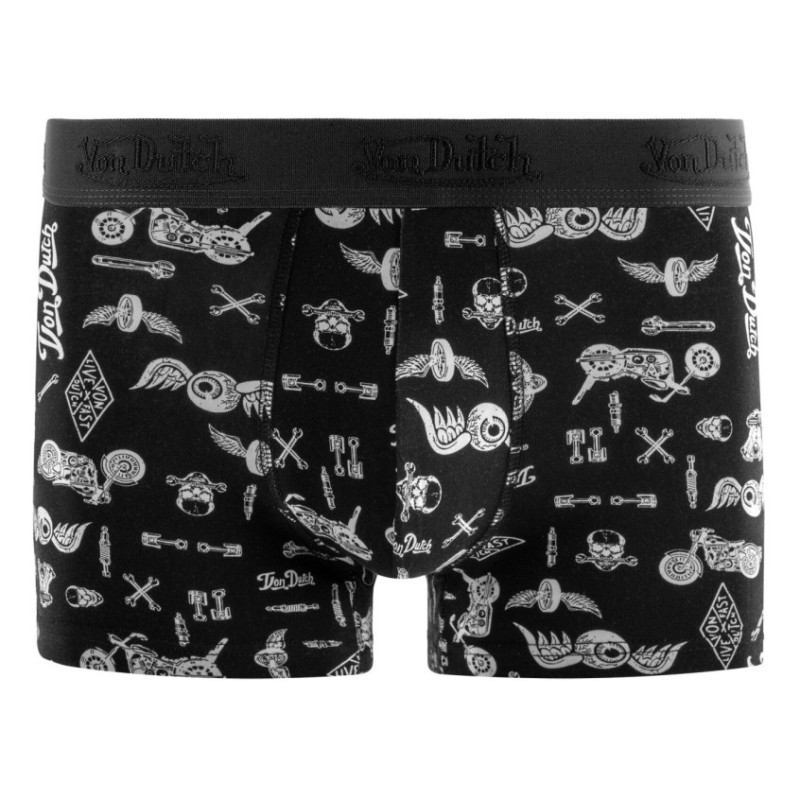 Lot de 4 boxers homme en coton uni et imprimé AOP - Photo 7